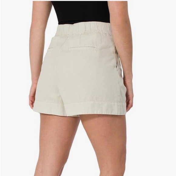 NWT Joie Linen Cotton Blend Pleated High Waist Shorts Size M Beige Pockets Y2K - Picture 3 of 16